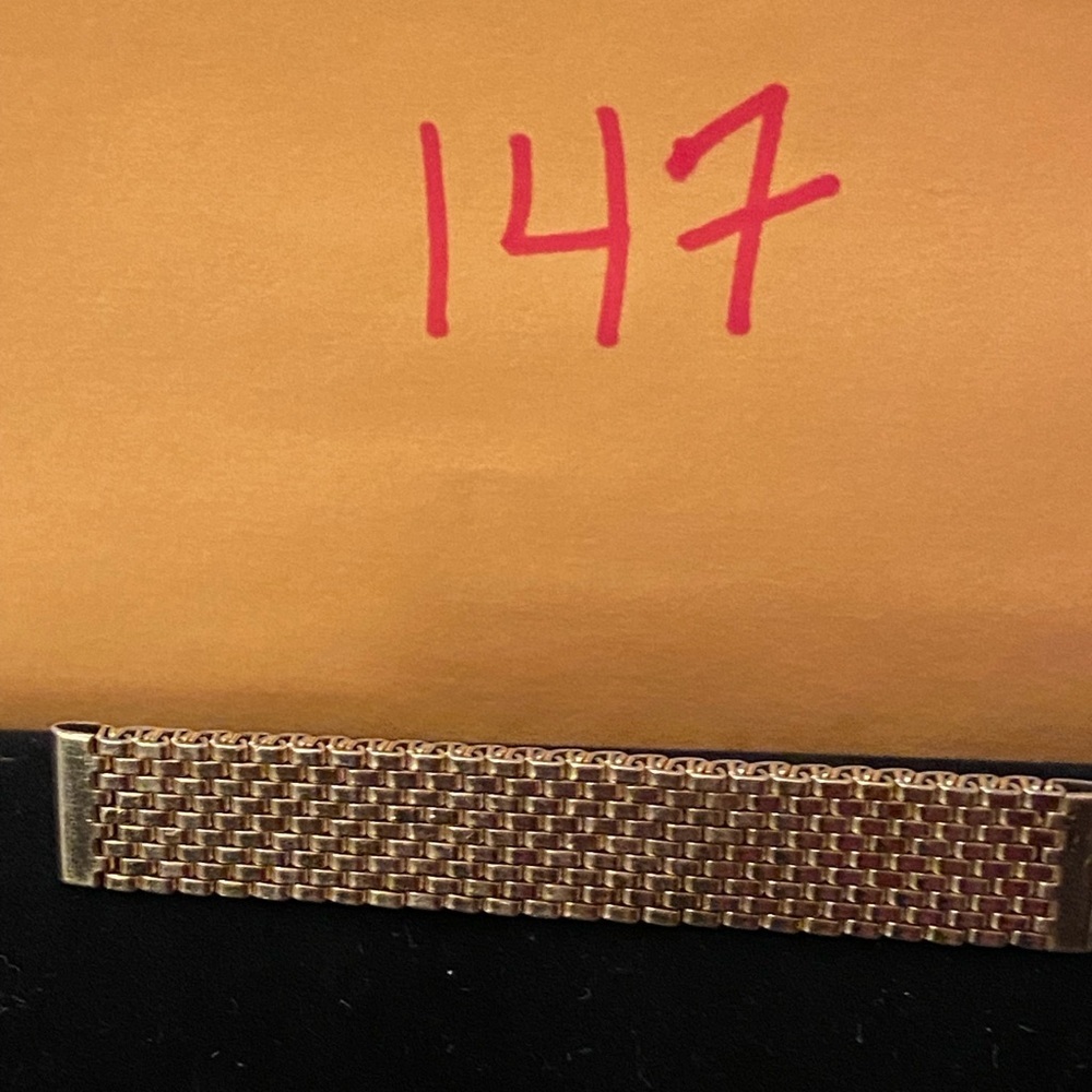 NANASI 12KT GF Woven Gold Tie Clip Vintage - Picture 6 of 6